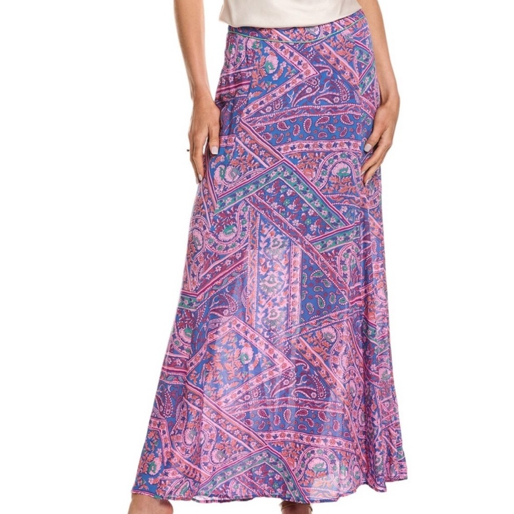 ba&sh Multicolor Paisley Midi Skirt